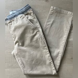 Boys Relaxed Slim Taper, built in flex, Khaki casual dress pants by Old Navy 12